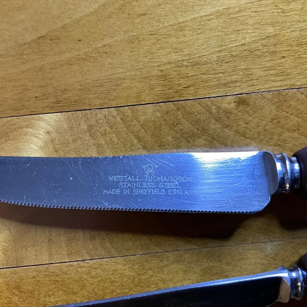 Westall Richardson Sheffield England Steak‎ Knives Set of 2 Melamine Handle